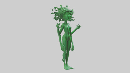 3D model Green Visionary Statue model VR / AR / low-poly
