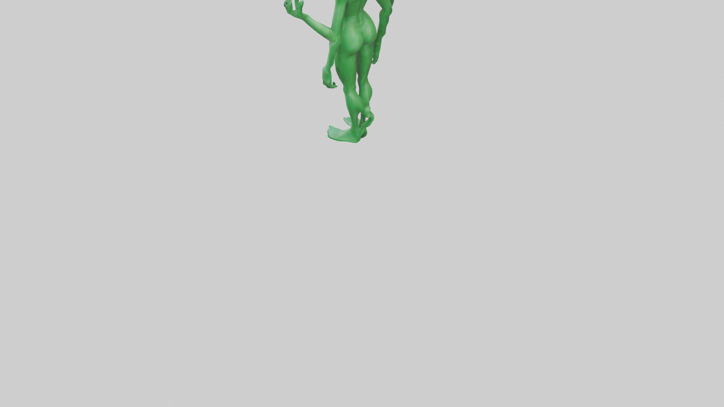 3D model Green Visionary Statue model VR / AR / low-poly