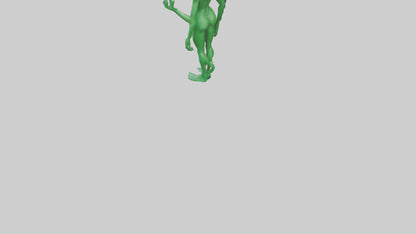 3D model Green Visionary Statue model VR / AR / low-poly