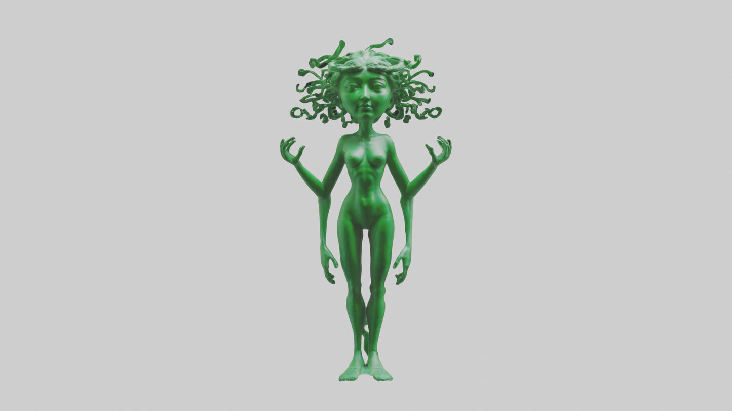 3D model Green Visionary Statue model VR / AR / low-poly