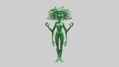 3D model Green Visionary Statue model VR / AR / low-poly