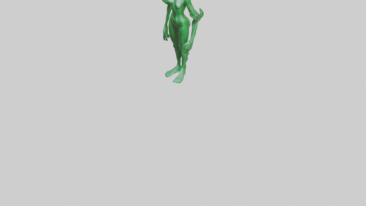 3D model Green Visionary Statue model VR / AR / low-poly