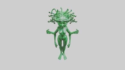 3D model Green Visionary Statue model VR / AR / low-poly