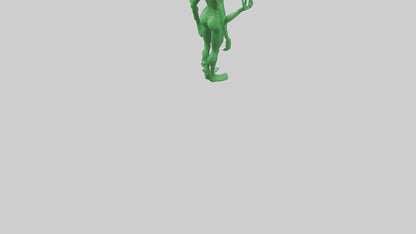 3D model Green Visionary Statue model VR / AR / low-poly