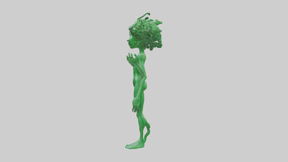3D model Green Visionary Statue model VR / AR / low-poly