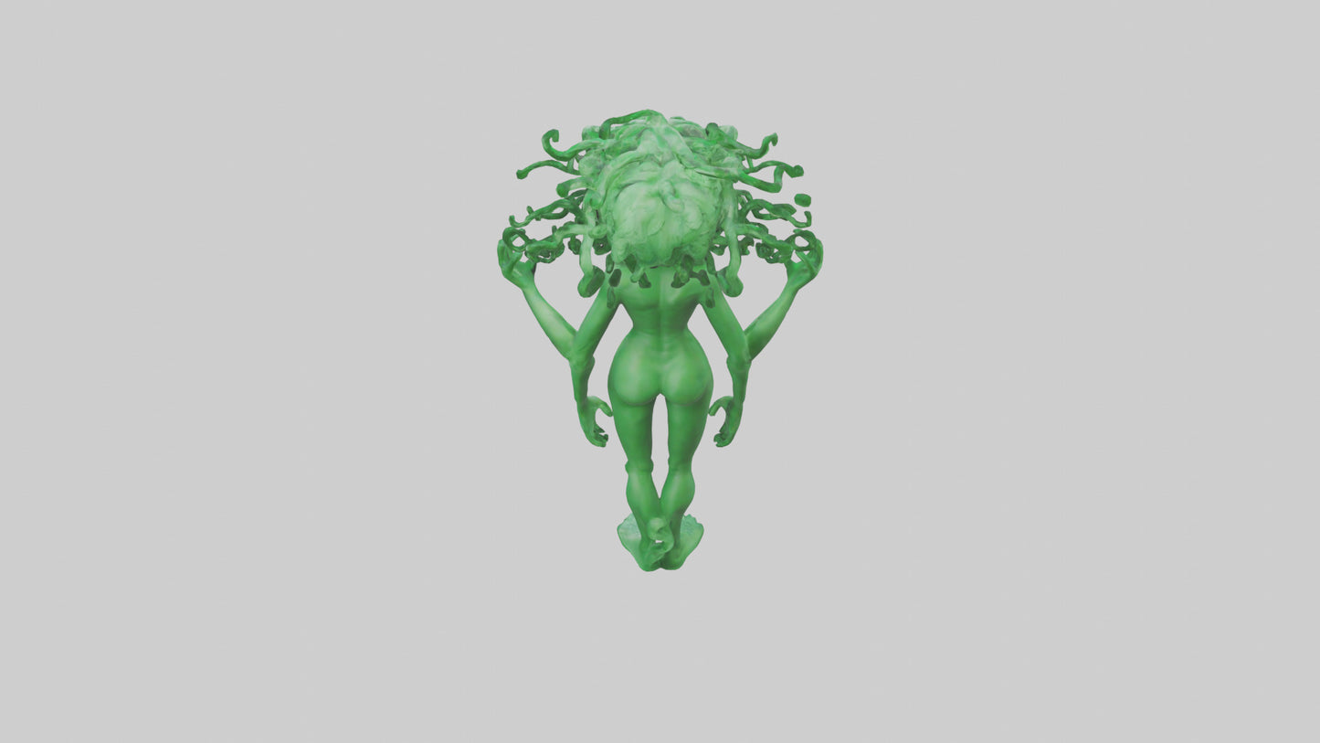 3D model Green Visionary Statue model VR / AR / low-poly