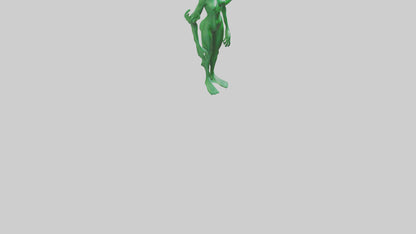 3D model Green Visionary Statue model VR / AR / low-poly