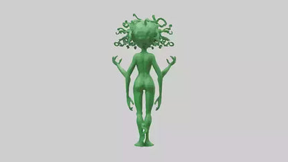 3D model Green Visionary Statue model VR / AR / low-poly