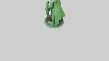 3D model Green Warrior Sculpture model VR / AR / low-poly