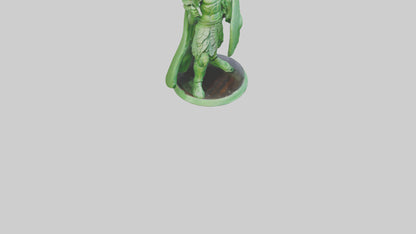 3D model Green Warrior Sculpture model VR / AR / low-poly