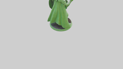 3D model Green Warrior Sculpture model VR / AR / low-poly