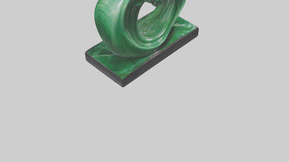 3D model Green Wave Statue model VR / AR / low-poly