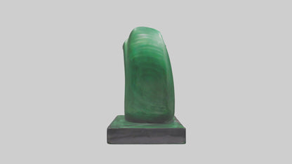 3D model Green Wave Statue model VR / AR / low-poly