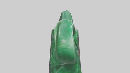3D model Green Wave Statue model VR / AR / low-poly