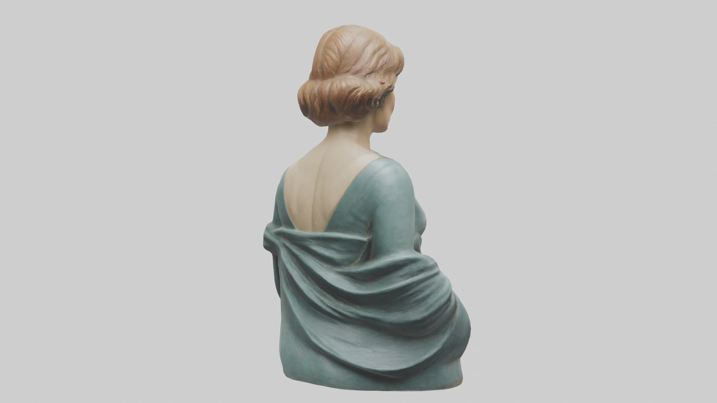 Greta Garbo statue model VR / AR / low-poly