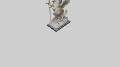 Griffin Warrior statue model VR / AR / low-poly