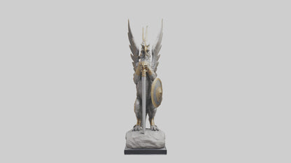 Griffin Warrior statue model VR / AR / low-poly