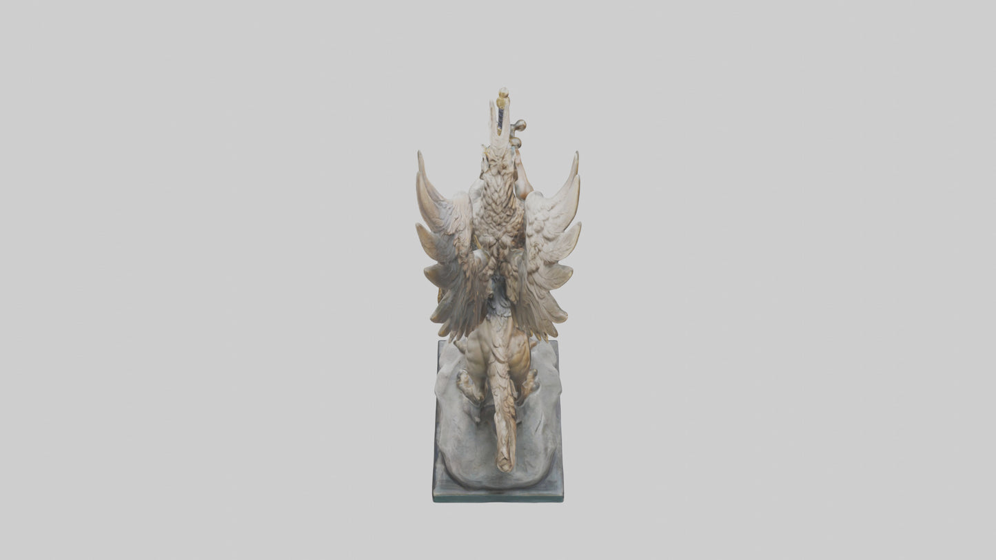 Griffin Warrior statue model VR / AR / low-poly