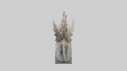 Griffin Warrior statue model VR / AR / low-poly