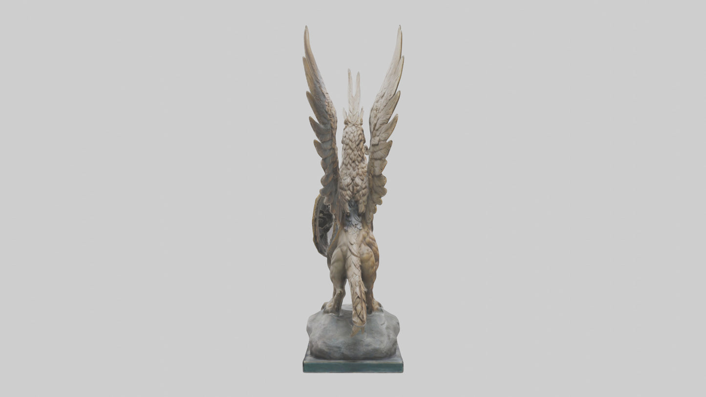 Griffin Warrior statue model VR / AR / low-poly