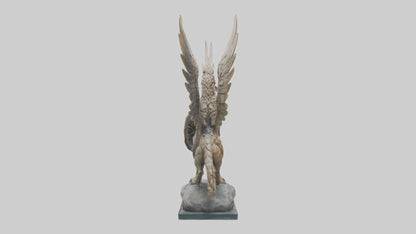 Griffin Warrior statue model VR / AR / low-poly