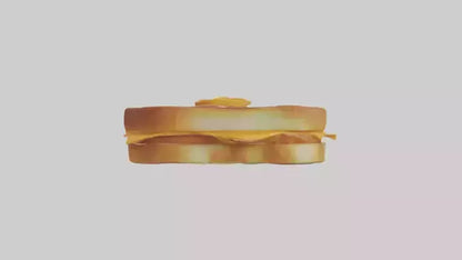 3D model Grilled cheese sandwich model VR / AR / low-poly