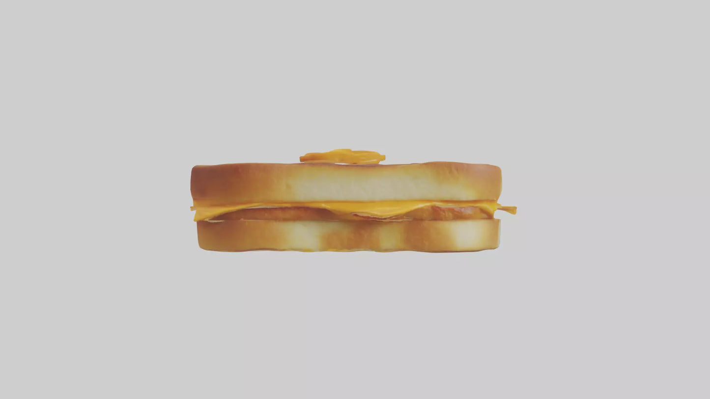 3D model Grilled cheese sandwich model VR / AR / low-poly