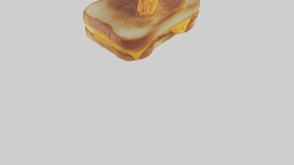 3D model Grilled cheese sandwich model VR / AR / low-poly