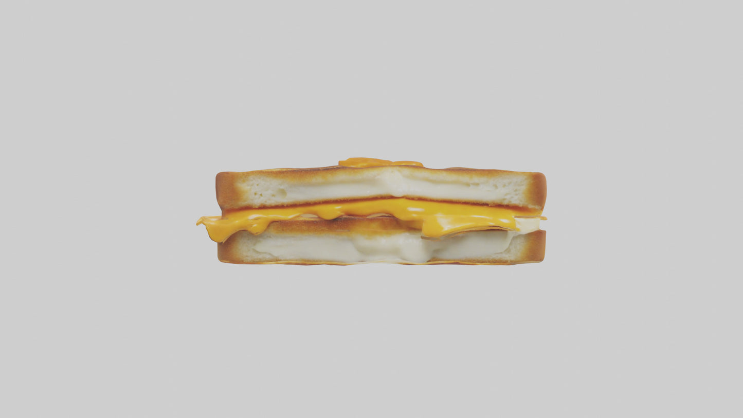 3D model Grilled cheese sandwich model VR / AR / low-poly
