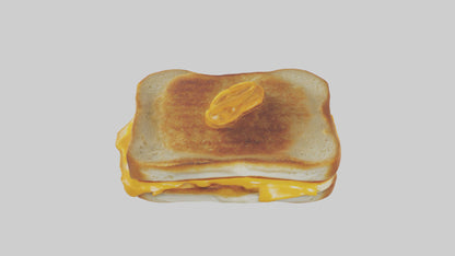 3D model Grilled cheese sandwich model VR / AR / low-poly