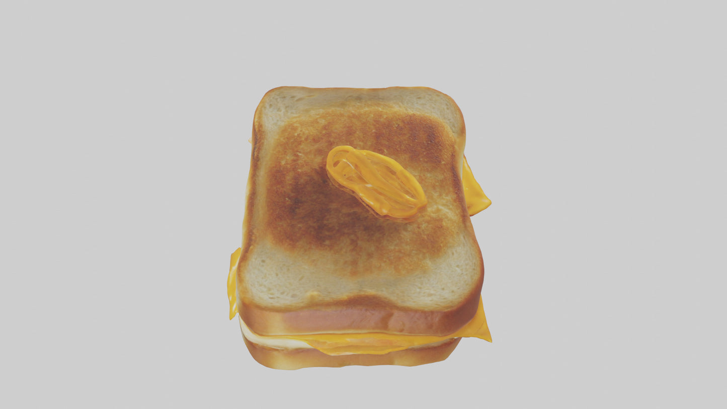 3D model Grilled cheese sandwich model VR / AR / low-poly
