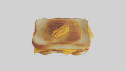 3D model Grilled cheese sandwich model VR / AR / low-poly