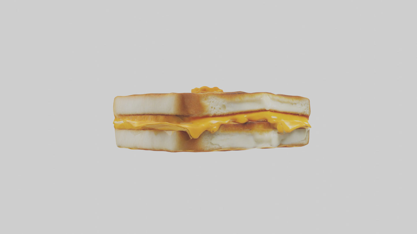 3D model Grilled cheese sandwich model VR / AR / low-poly