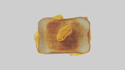 3D model Grilled cheese sandwich model VR / AR / low-poly