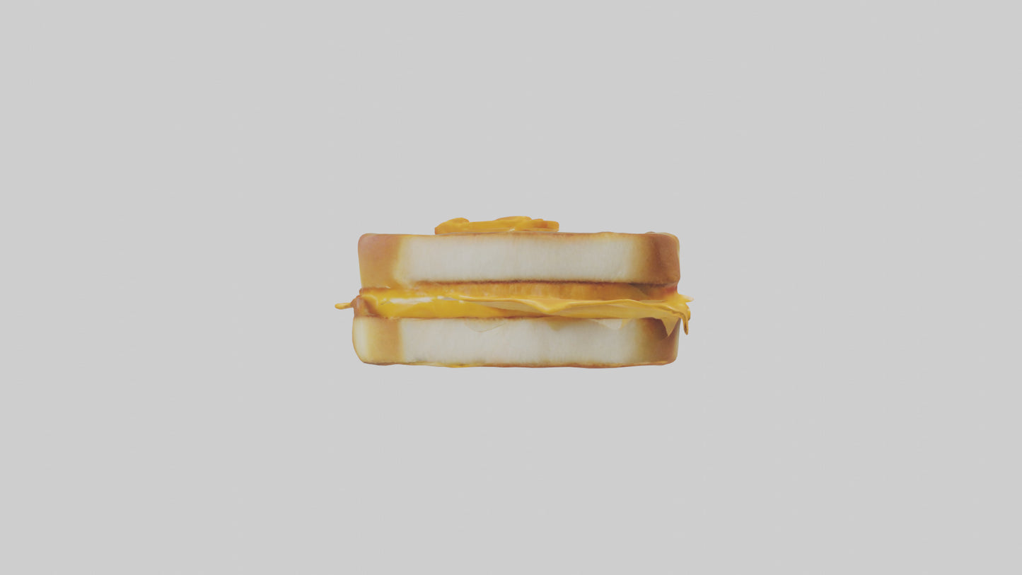 3D model Grilled cheese sandwich model VR / AR / low-poly