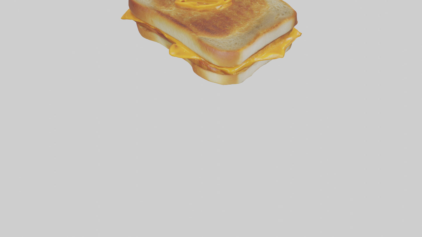 3D model Grilled cheese sandwich model VR / AR / low-poly