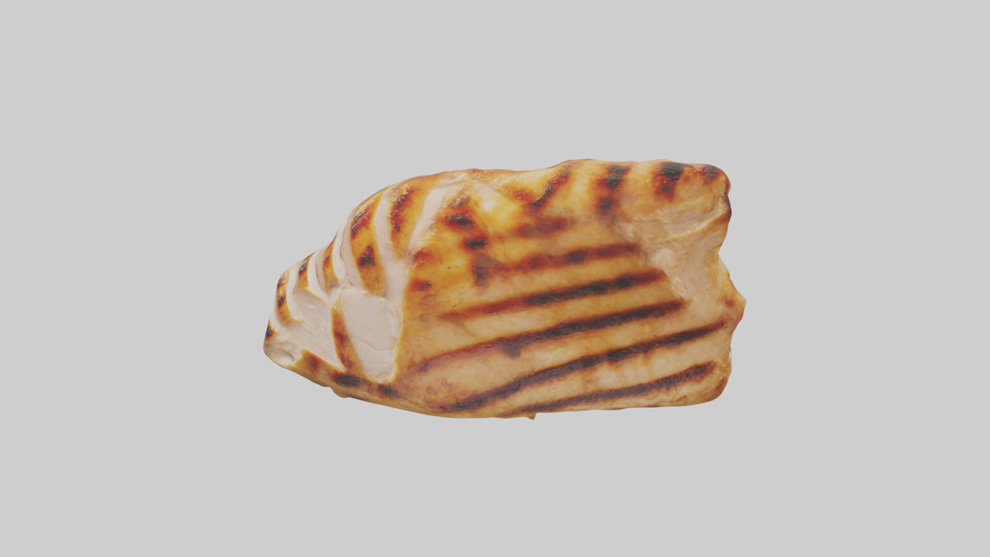 3D model Grilled chicken breast model VR / AR / low-poly