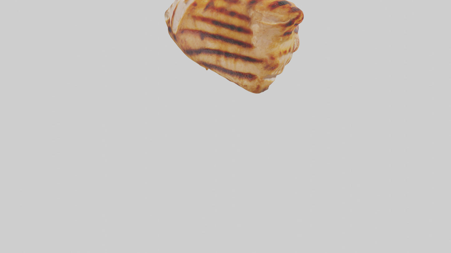 3D model Grilled chicken breast model VR / AR / low-poly