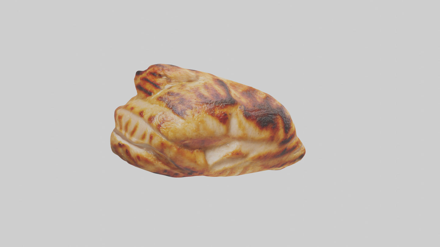 3D model Grilled chicken breast model VR / AR / low-poly