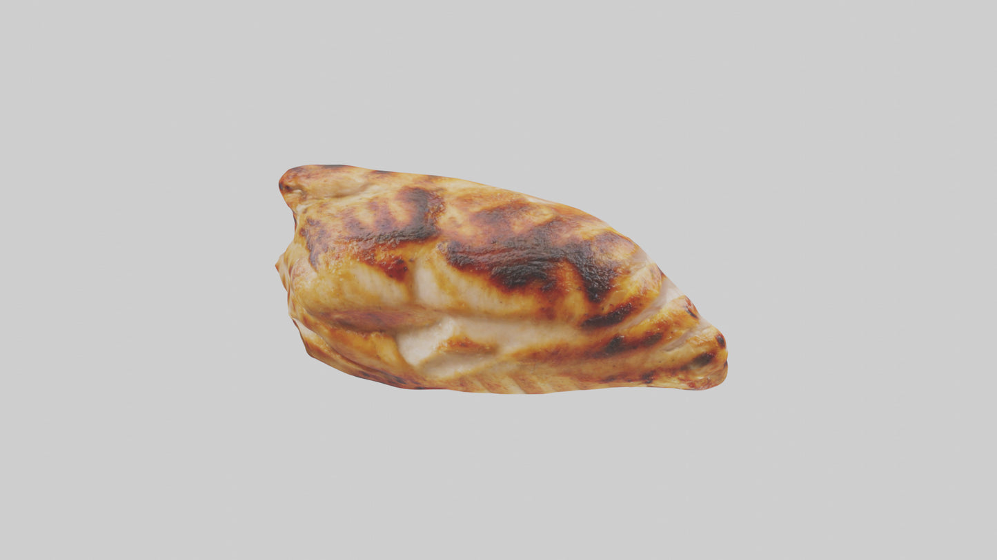 3D model Grilled chicken breast model VR / AR / low-poly