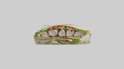 3D model Grilled chicken Caesar wrap model VR / AR / low-poly