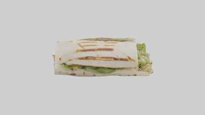 3D model Grilled chicken Caesar wrap model VR / AR / low-poly