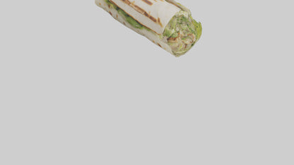 3D model Grilled chicken Caesar wrap model VR / AR / low-poly