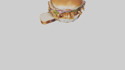 3D model Grilled chicken sandwich model VR / AR / low-poly
