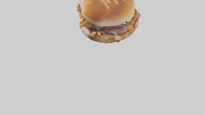 3D model Grilled chicken sandwich model VR / AR / low-poly
