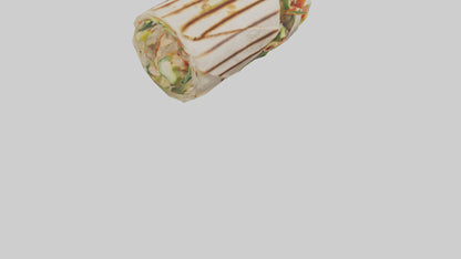 3D model Grilled chicken wrap with veggies model VR / AR / low-poly