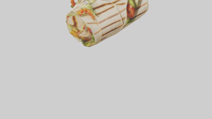 3D model Grilled chicken wrap with veggies model VR / AR / low-poly