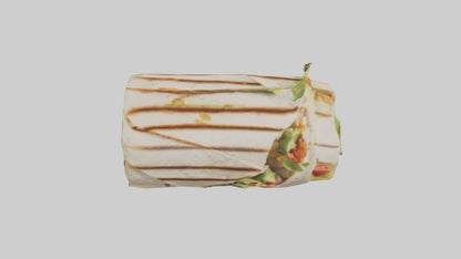 3D model Grilled chicken wrap with veggies model VR / AR / low-poly