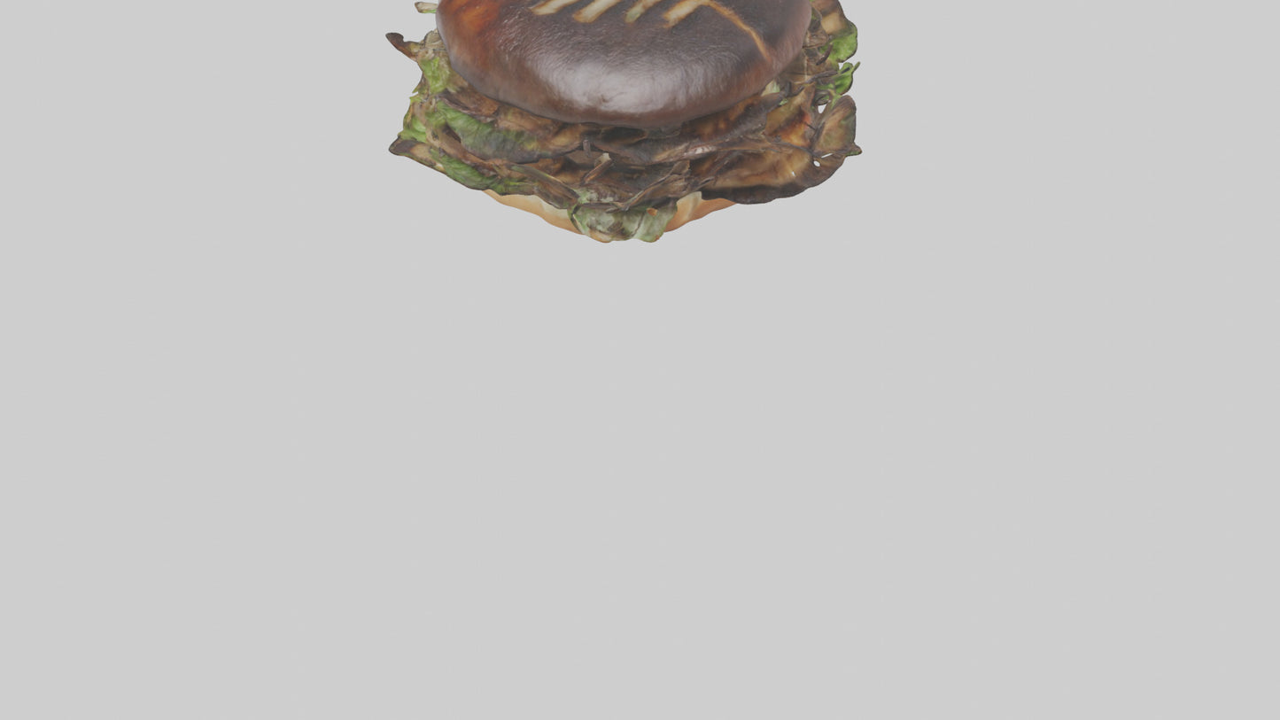 Grilled portobello sandwich model VR / AR / low-poly