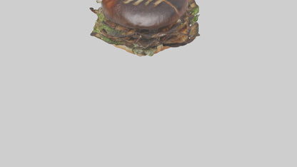 Grilled portobello sandwich model VR / AR / low-poly